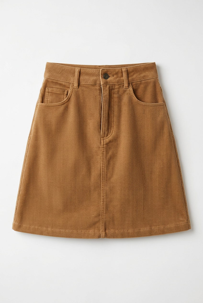Corduroy A-Line Mini Skirt