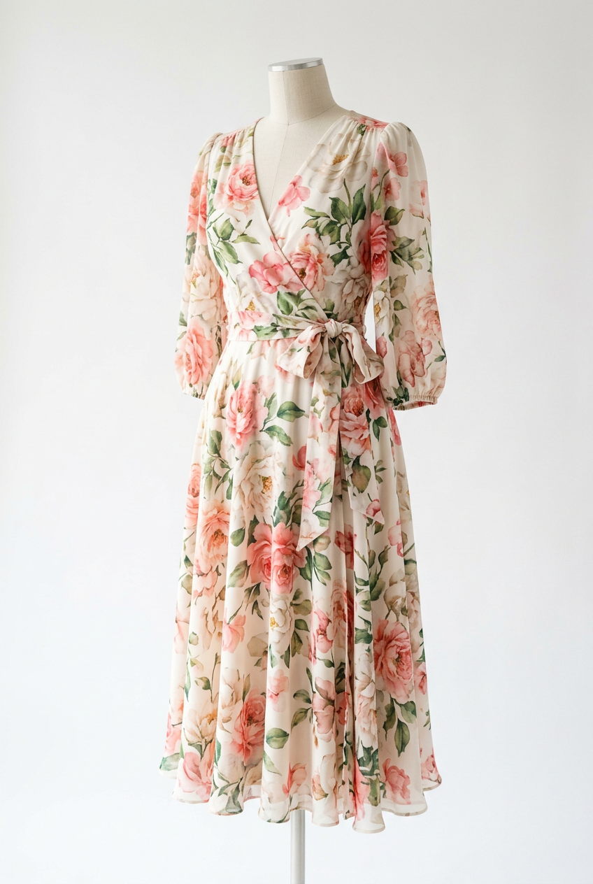 Floral Wrap Dress